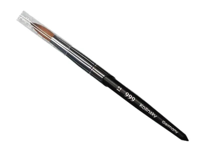 999 Kolinsky - Acrylic Nail Brush Black Titanium Size 12 Kolinsky