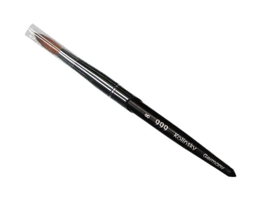 999 Kolinsky - Acrylic Nail Brush Black Titanium Size 8 Kolinsky