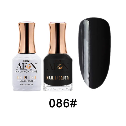Aeon Gel polish Duo - Black Bubbles 0.5 oz - #86 Aeon