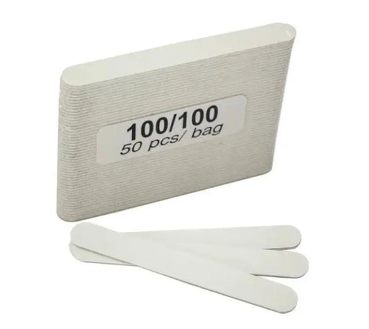 Disposable Nail Files 4"  Grit 100/100 ( 50pcs/pk ) Beyond Beauty Page