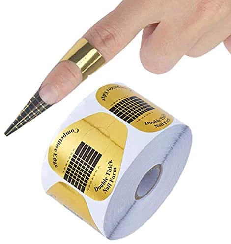 Double Thick Nail Form Disposable Gold 500 pcs/roll - #NF500 Beyond Beauty Page