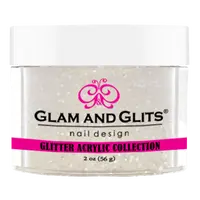 Glam & Glits - Glitter Acrylic Powder - Snow White 2oz - GAC40 Glam & Glits