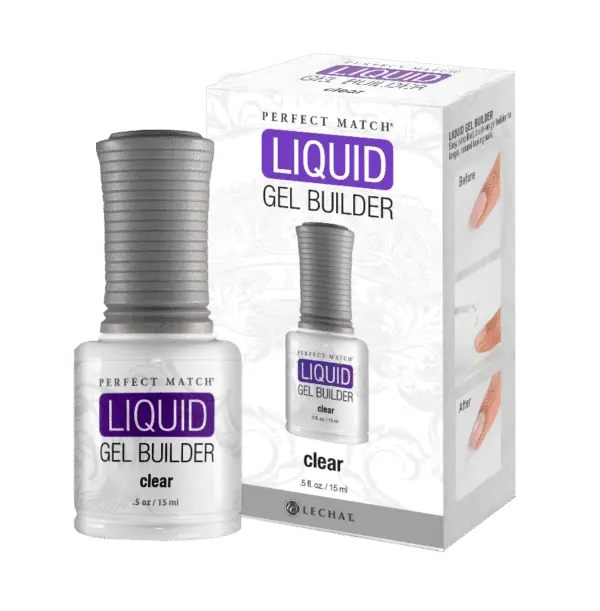 LeChat Perfect Match Liquid Gel Builder Brush Clear 0.5 oz- #LGB01 LeChat