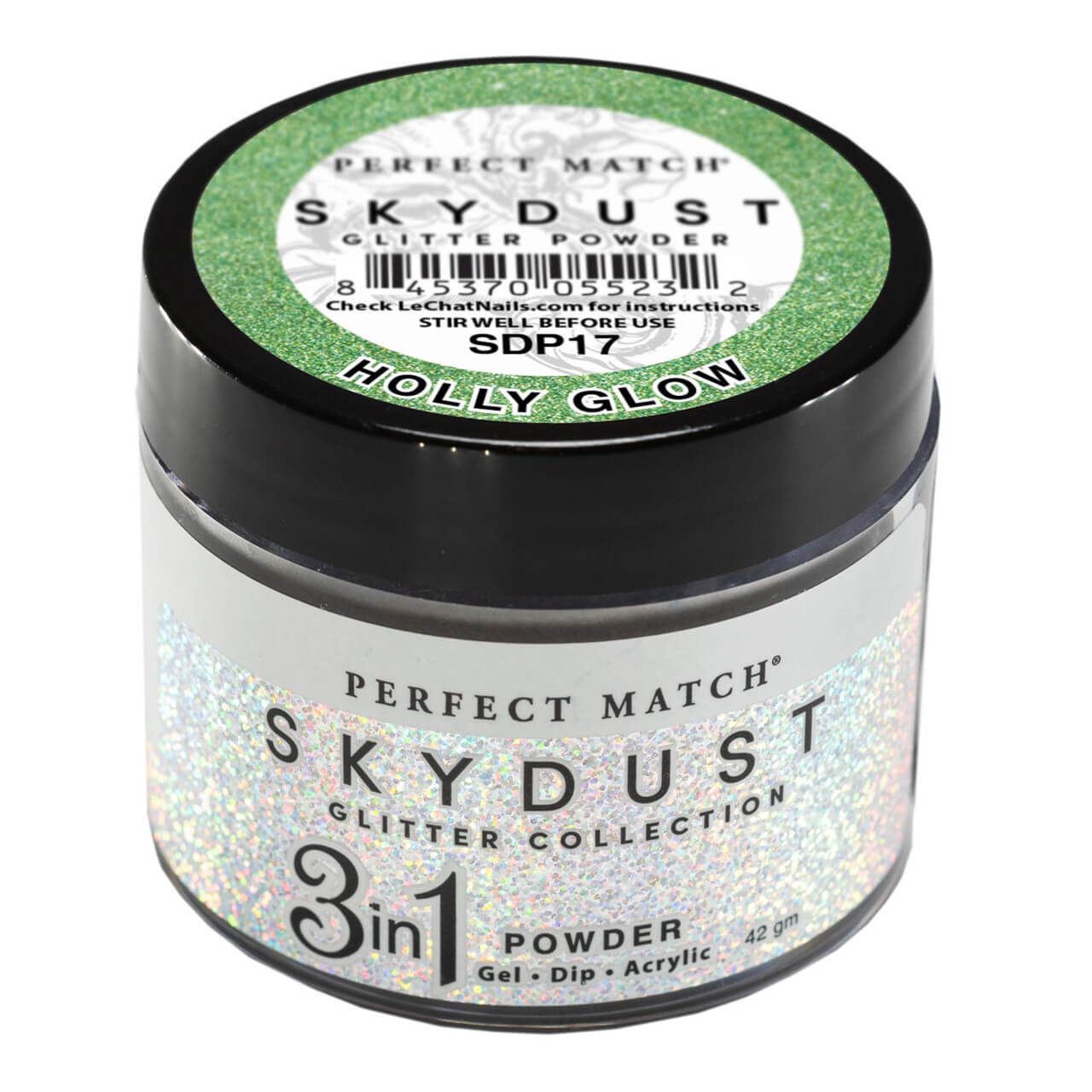 LeChat Perfect Match Sky Dust Glitter Powder - Holly Glow 1.48 oz - #SDP17 LeChat