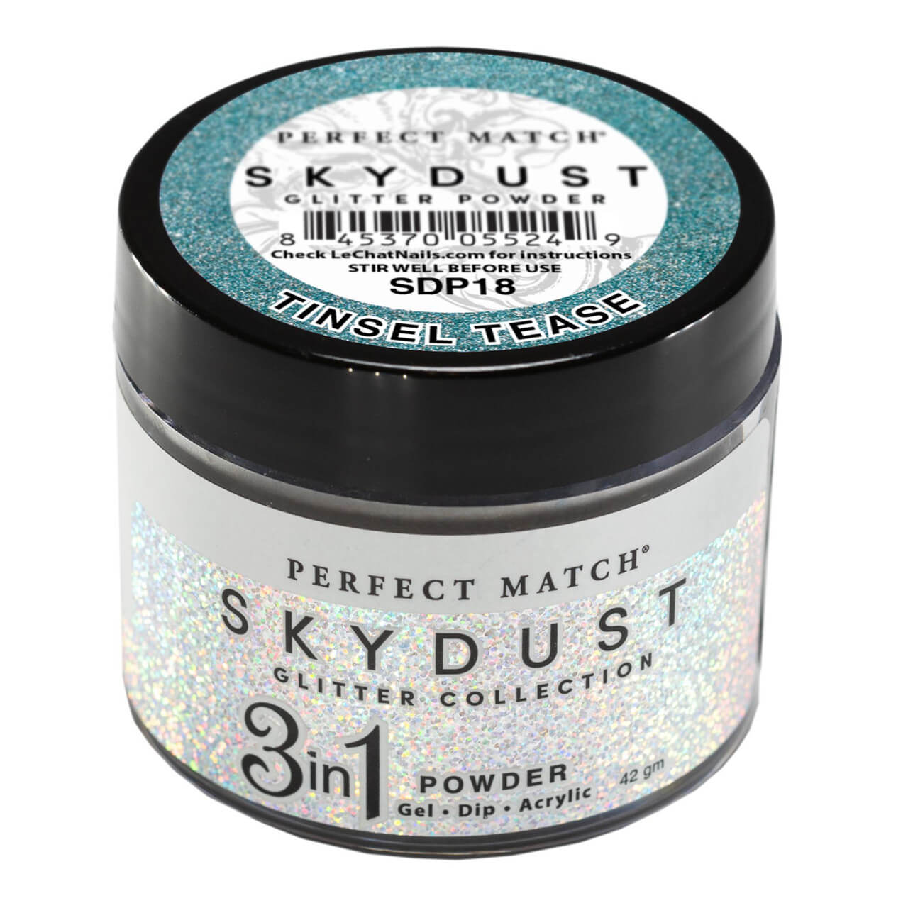 LeChat Perfect Match Sky Dust Glitter Powder - Tinsel Tease1.48 oz - #SDP18 LeChat