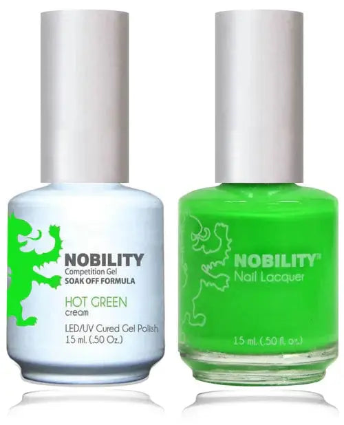 Lechat Nobility Gel Polish & Nail Lacquer - Hot Green 0.5 oz - #NBCS056 Nobility