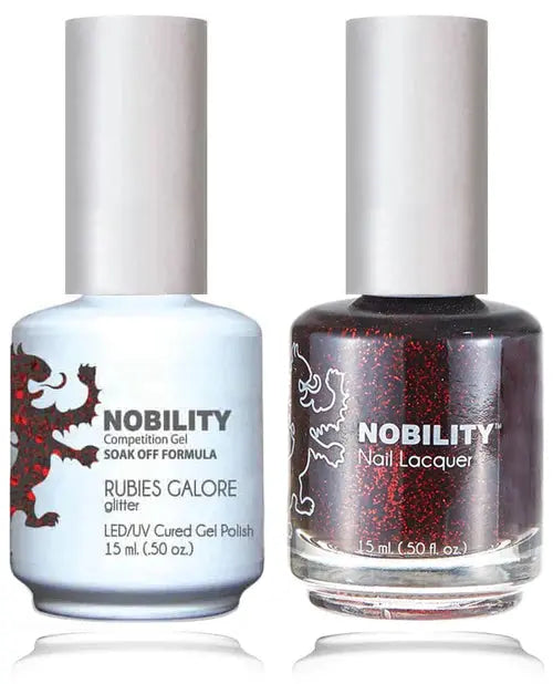 Lechat Nobility Gel Polish & Nail Lacquer - Rubies Galore 0.5 oz - #NBCS114 Nobility