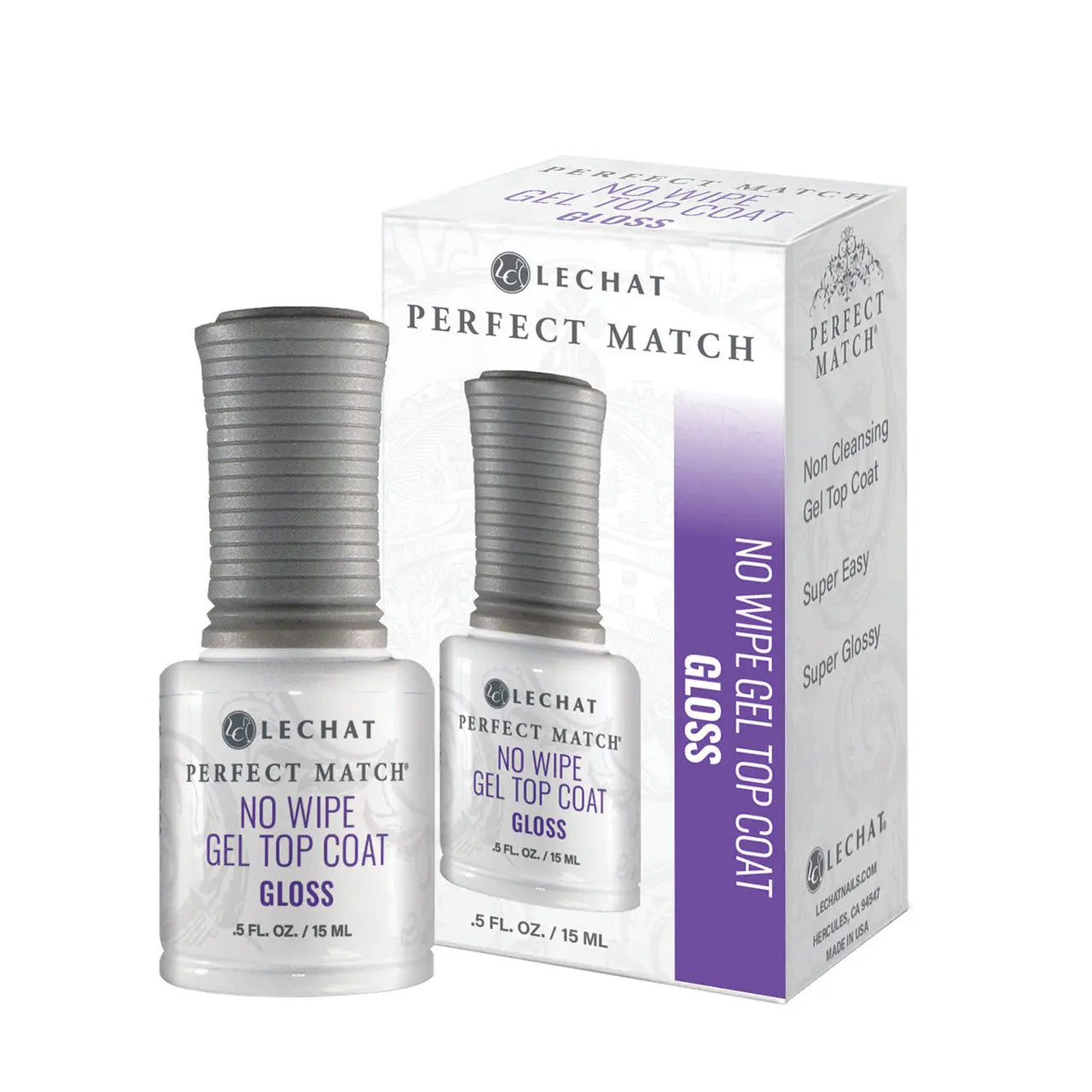 Lechat Perfect Match Gel Topcoat No Wipe Gloss 0.5 oz - #PMGTC Lechat