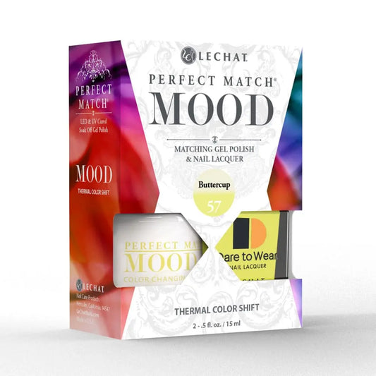 Lechat Perfect Match Mood Color Changing Gel Polish - Buttercup 0.5 oz - #PMMDS57 Lechat