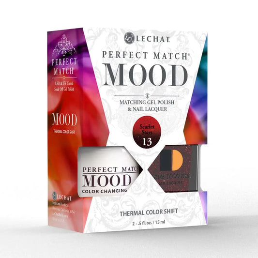 Lechat Perfect Match Mood Color Changing Gel Polish - Scarlet Stars 0.5 oz - #PMMDS13 Lechat