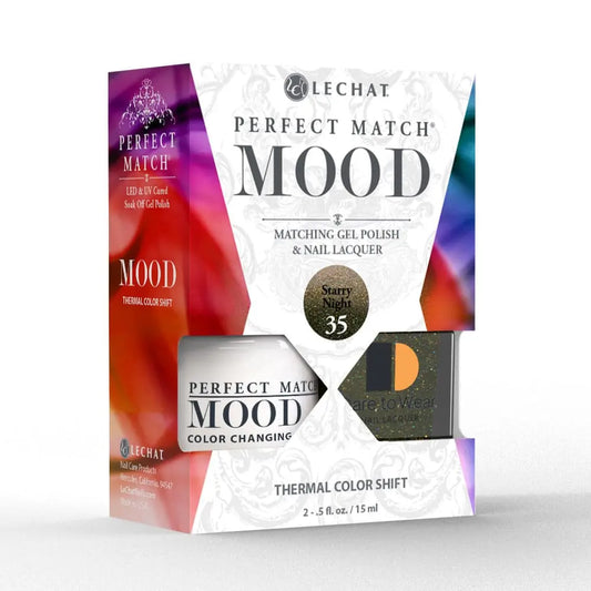 Lechat Perfect Match Mood Color Changing Gel Polish - Stary Night 0.5 oz - #PMMDS35 Lechat