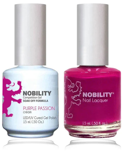 Lechat Nobility Gel Polish & Nail Lacquer - Purple Passion 0.5 oz - #NBCS054 Nobility