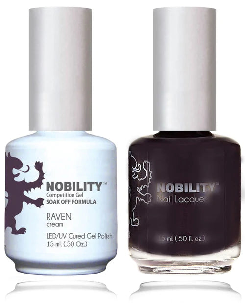 Lechat Nobility Gel Polish & Nail Lacquer - Raven 0.5 oz - #NBCS137 Nobility