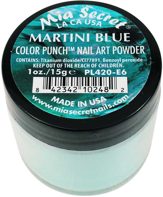 Mia Secret - Martini Blue Color Punch Acrylic Powder 1 oz - #PL420-E6 Mia Secret