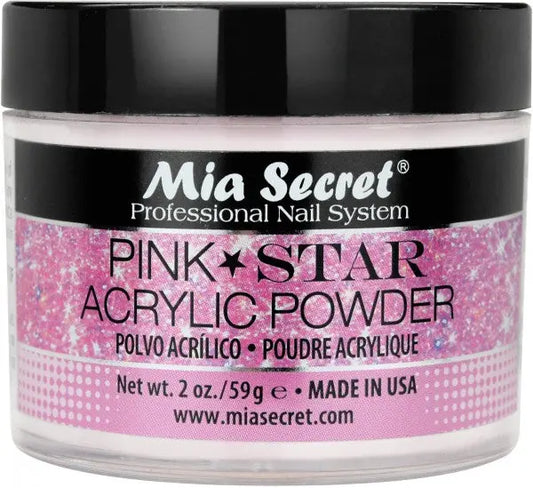 Mia Secret - Pink Stars Acrylic Powder 2OZ - #PL430P-STAR Mia Secret