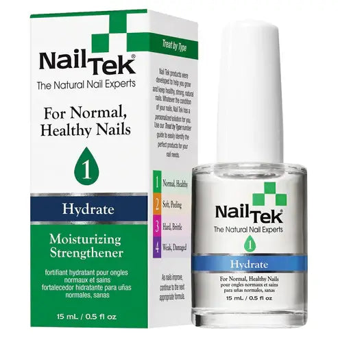 Nail Tek Hydrate 1- For Normal Healthy Nails Moisturizing Strengthener 0.5 oz NailTek