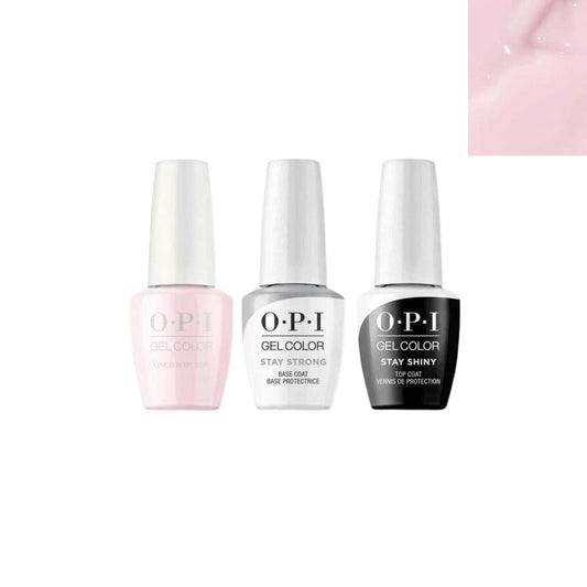 OPI Gel Polish Combo - Stay Strong Base, Topcoat & Love Is In The Bare OPI