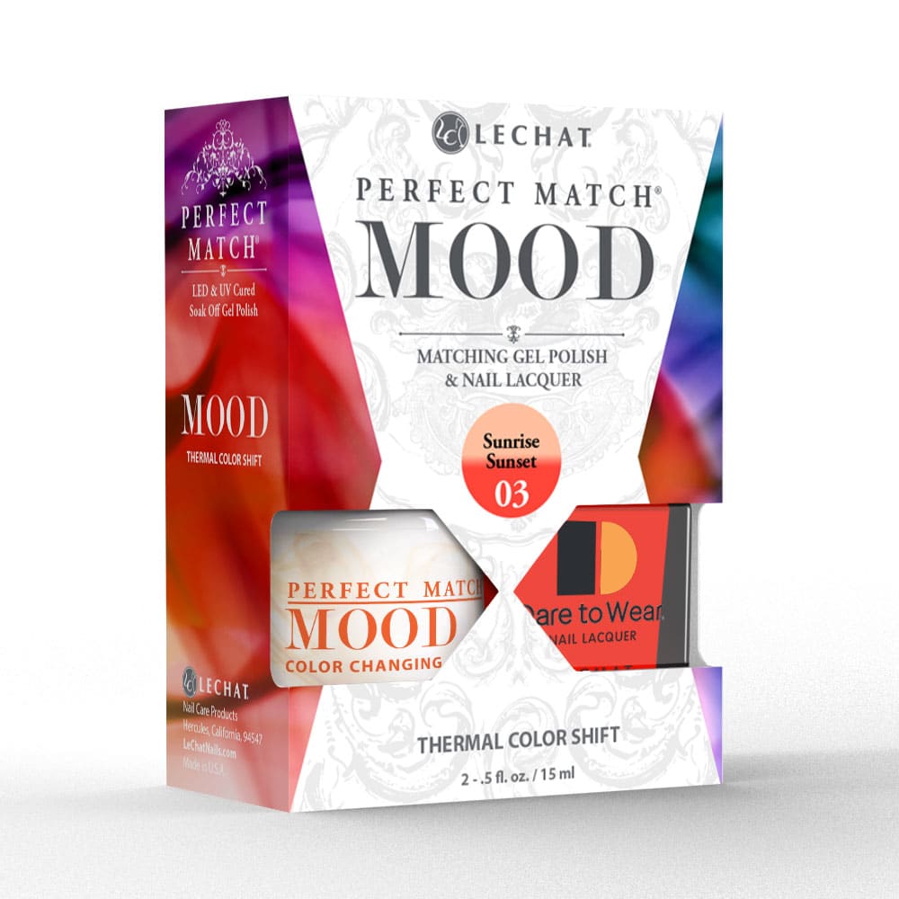 Lechat Perfect Match Mood Color Changing Gel Polish - Sunrise Sunset 0.5 oz - #PMMDS03 Lechat