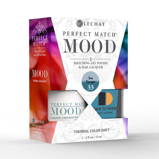 Lechat Perfect Match Mood Color Changing Gel Polish - Sea Escape 0.5 oz - #PMMDS33 Lechat