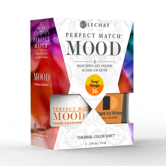 Lechat Perfect Match Mood Color Changing Gel Polish - Tangi Mango 0.5 oz - #PMMDS36 Lechat