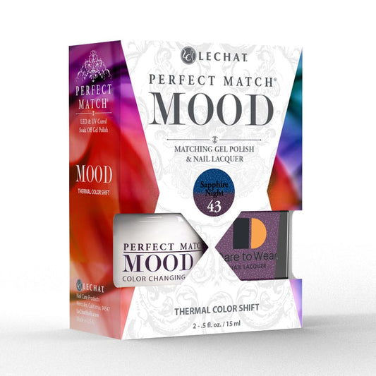 Lechat Perfect Match Mood Color Changing Gel Polish - Sapphire Night 0.5 oz - #PMMDS43 Lechat