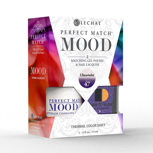 Lechat Perfect Match Mood Color Changing Gel Polish - Ultraviolet 0.5 oz - #PMMDS47 Lechat