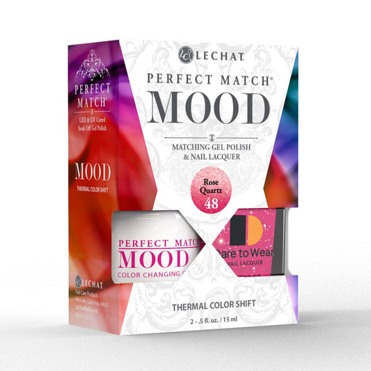 Lechat Perfect Match Mood Color Changing Gel Polish - Rose Quartz 0.5 oz - #PMMDS48 Lechat