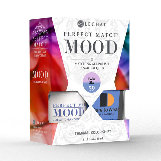 Lechat Perfect Match Mood Color Changing Gel Polish - Polar Sky  0.5 oz - #PMMDS59 Lechat