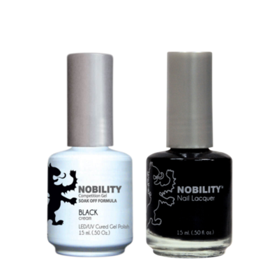 Lechat Nobility Gel Polish & Nail Lacquer - Black 0.5 oz - #NBCS002 Nobility