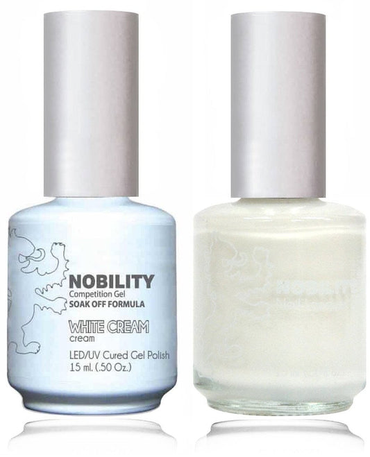 Lechat Nobility Gel Polish & Nail Lacquer - White Cream 0.5 oz - #NBCS021 Nobility