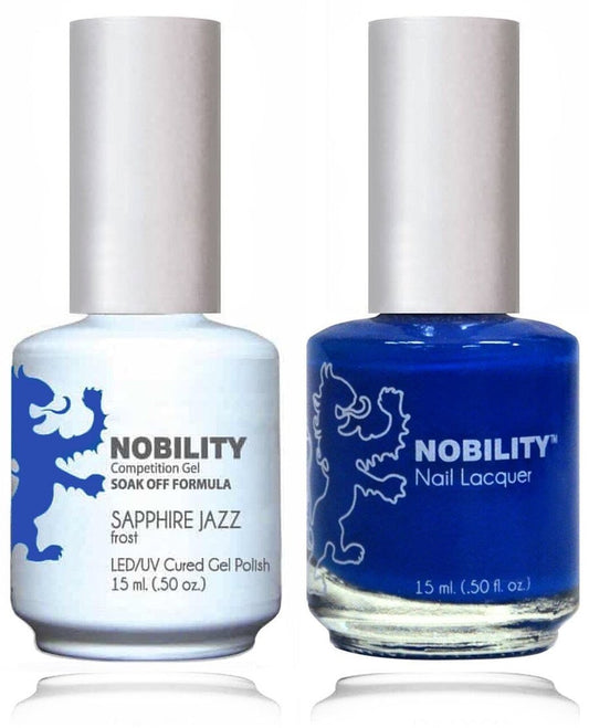 Lechat Nobility Gel Polish & Nail Lacquer - Sapphire Jazz 0.5 oz - #NBCS094 Nobility