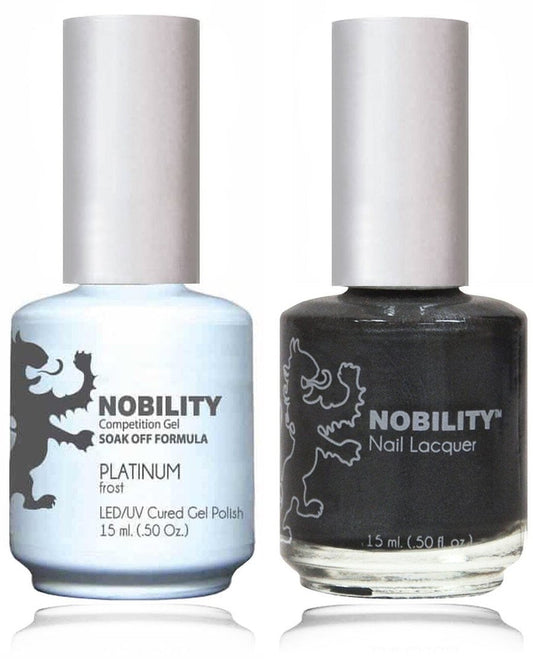 Lechat Nobility Gel Polish & Nail Lacquer - Platinum 0.5 oz - #NBCS008 Nobility