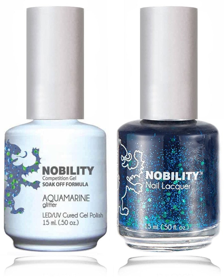 Lechat Nobility Gel Polish & Nail Lacquer - Aquamarine 0.5 oz - #NBCS111 Nobility