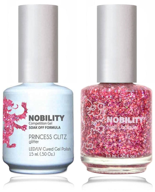 Lechat Nobility Gel Polish & Nail Lacquer - Princess Glitz 0.5 oz - #NBCS071 Nobility