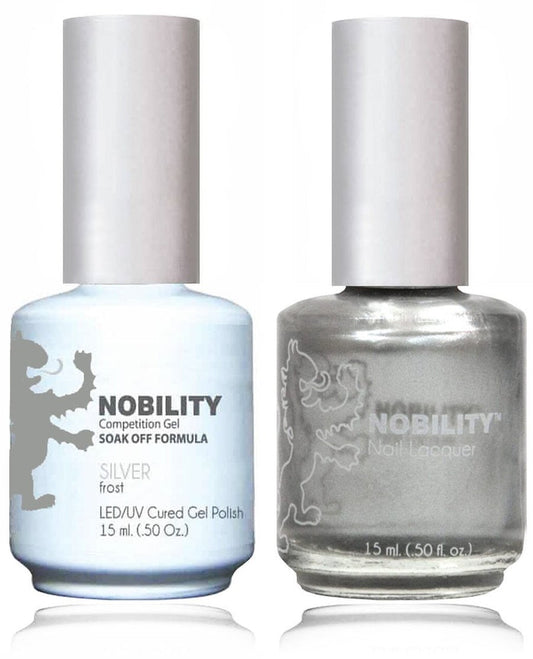 Lechat Nobility Gel Polish & Nail Lacquer - Silver 0.5 oz - #NBCS006 Nobility