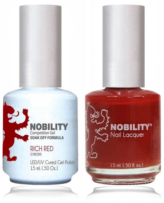 Lechat Nobility Gel Polish & Nail Lacquer - Rich Red 0.5 oz - #NBCS031 Nobility