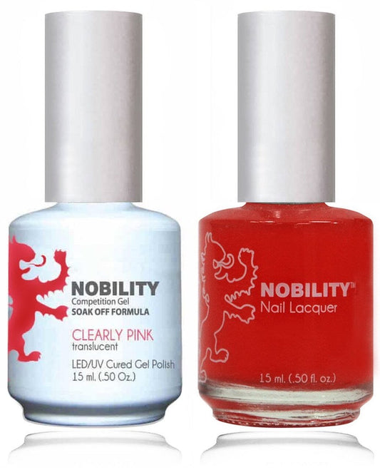Lechat Nobility Gel Polish & Nail Lacquer - Clearly Pink 0.5oz - #NBCS066 Nobility
