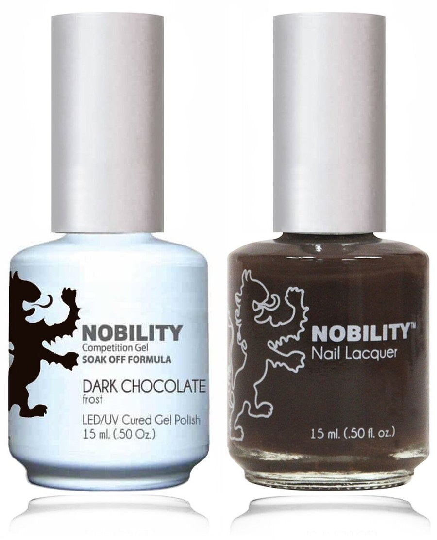 Lechat Nobility Gel Polish & Nail Lacquer - Dark Chocolate 0.5oz - #NBCS040 Nobility