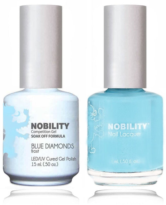 Lechat Nobility Gel Polish & Nail Lacquer - Blue Diamonds 0.5 oz - #NBCS105 Nobility