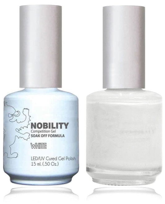 Lechat Nobility Gel Polish & Nail Lacquer - White 0.5 oz - #NBCS001 Nobility