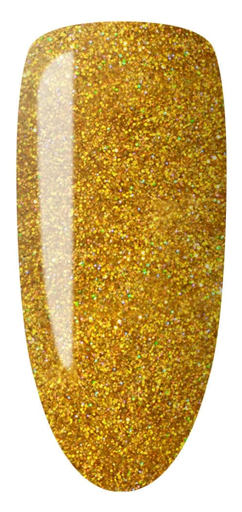 Lechat Nobility Gel Polish & Nail Lacquer - Golden Glitz 0.5 oz - #NBCS067 Nobility